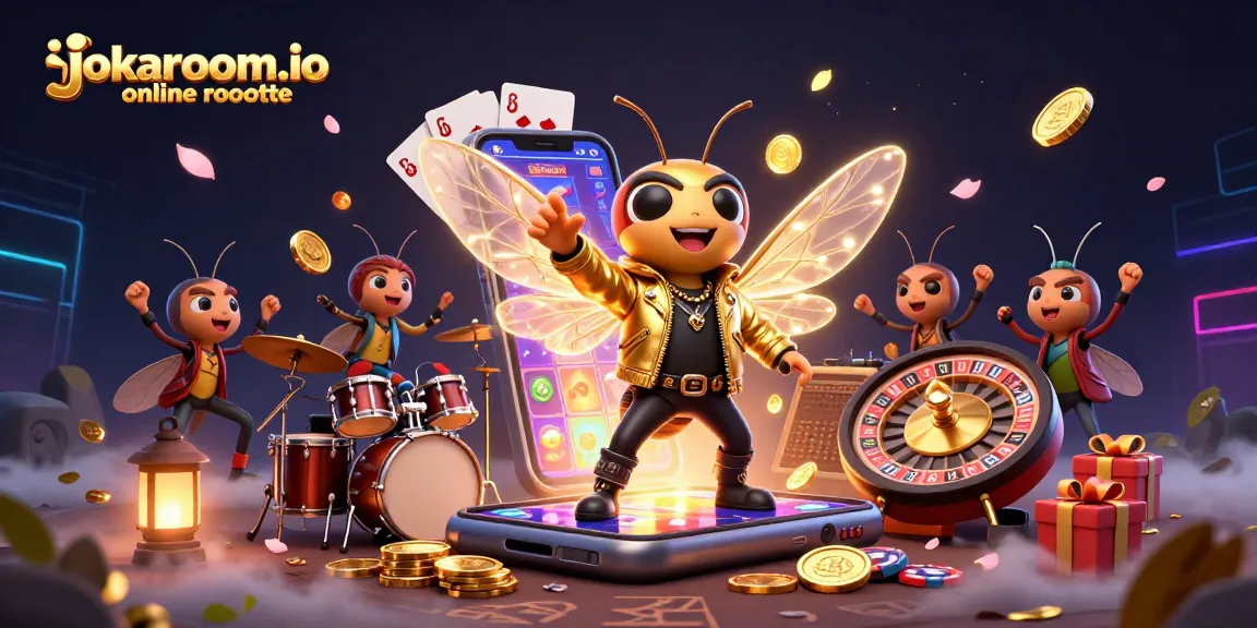 Experience the excitement of jokaroom.io online roulette with vibrant casino characters and elements.